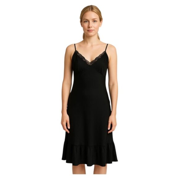 Needle & Thread Size 10 Black Spaghetti Strap Slip Dress - Picture 1 of 7